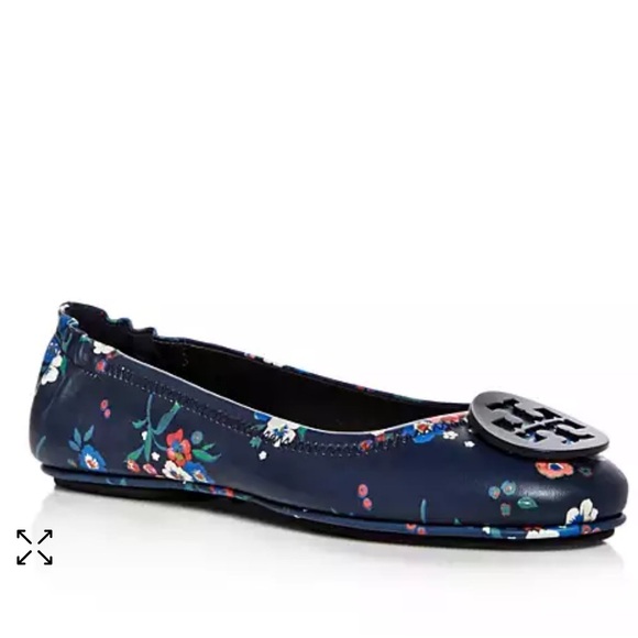 Tory Burch Shoes - Tory Burch Minnie Floral Leather Travel Ballet Flats